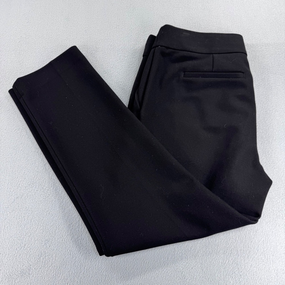 Loft Petites Marisa Fit Black Dress Pants Trousers 4P Solid Office Wear